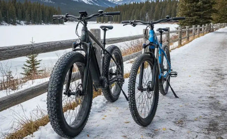 Fat Tyre Electric Bike vs Standard Tyres - Gravel and Mud Compared
