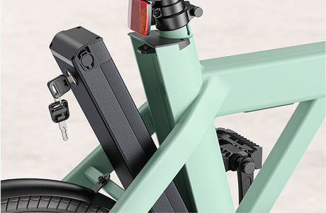 a battery on the engwe p20 e-bike