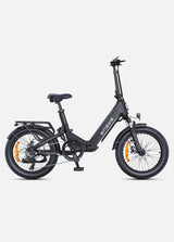 a black engwe l20 3.0 boost collapsible e bike
