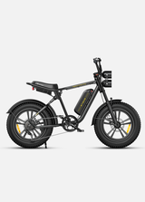 a black engwe m20 fat bike